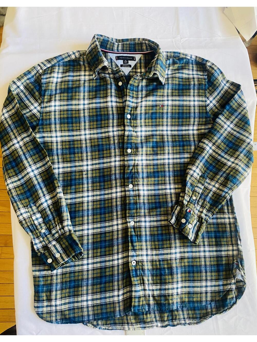 Tommy Hilfiger XL Regular Fit Plaid Button-Up Shirt XL